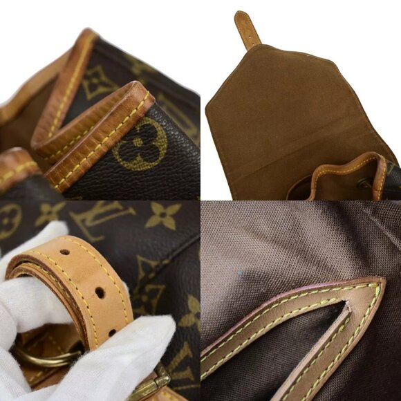 LOUIS VUITTON Montsouris GM Backpack Bag Monogram Leather Brown - Picture 7 of 16
